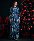 Front Buttoned Printed Chiffon Dress